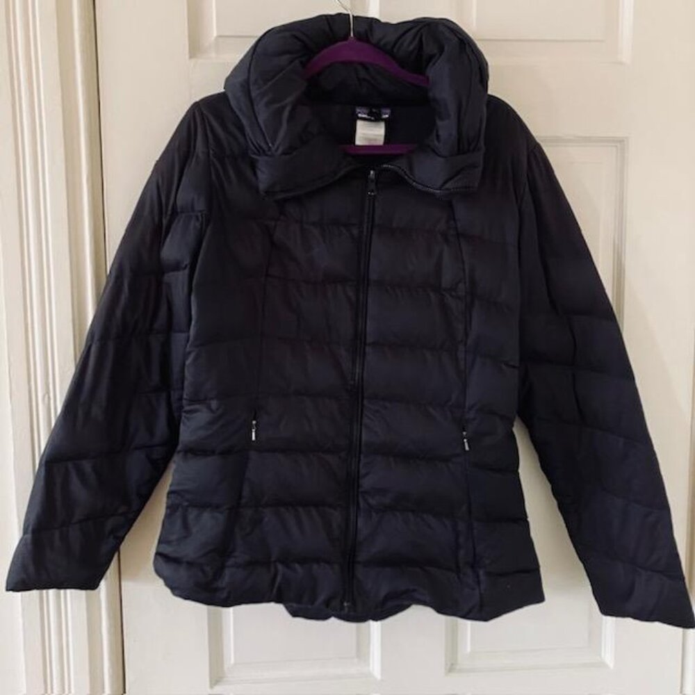 Patagonia Downtown Loft Goose Down Puffer Ski Jacket Sz L - Picture 2 of 10